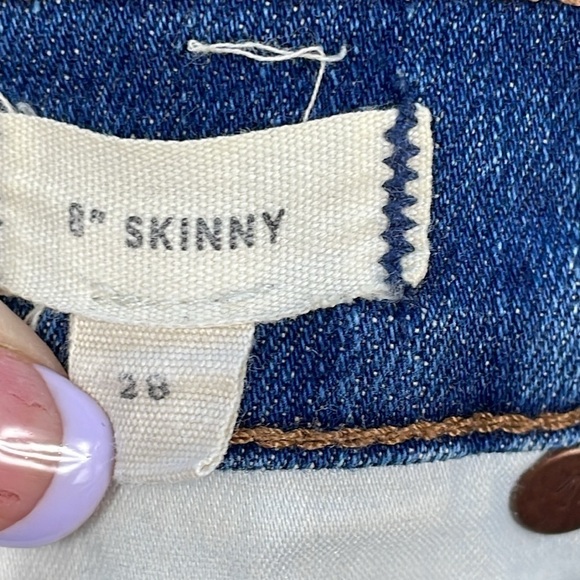 Madewell 8” Skinny Jeans Medium Ames Wash Stretch Classic Casual Sz 28 - Picture 8 of 13